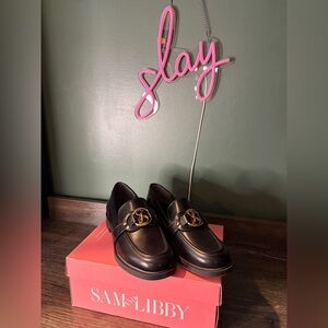 NWT Sam & Libby BAILEN loafers size 8.5 BLACK